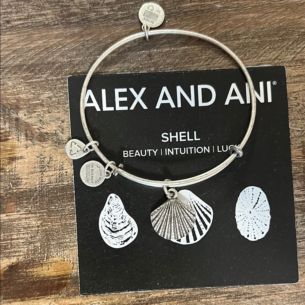 Alex And Ani Silver Shell Bangle Bracelet 10$